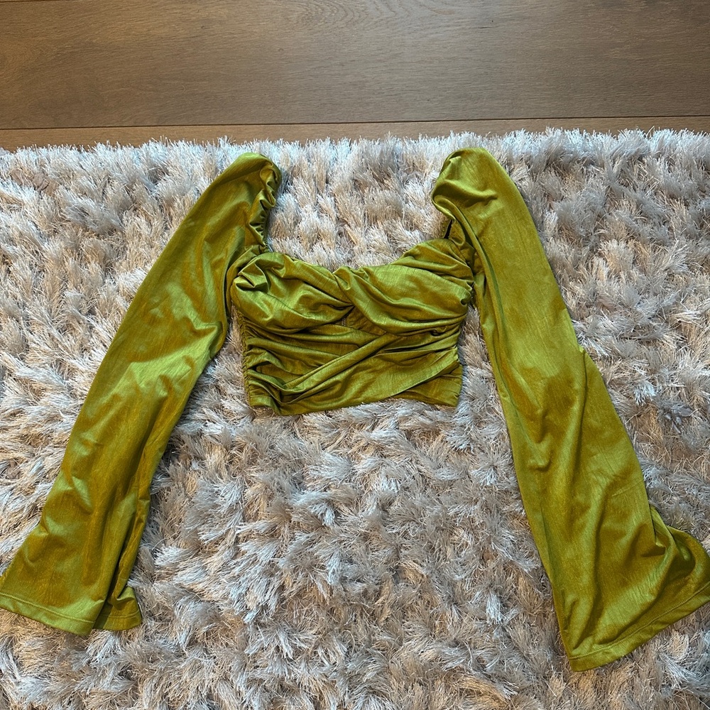 OhPolly Olive Green Women's Top